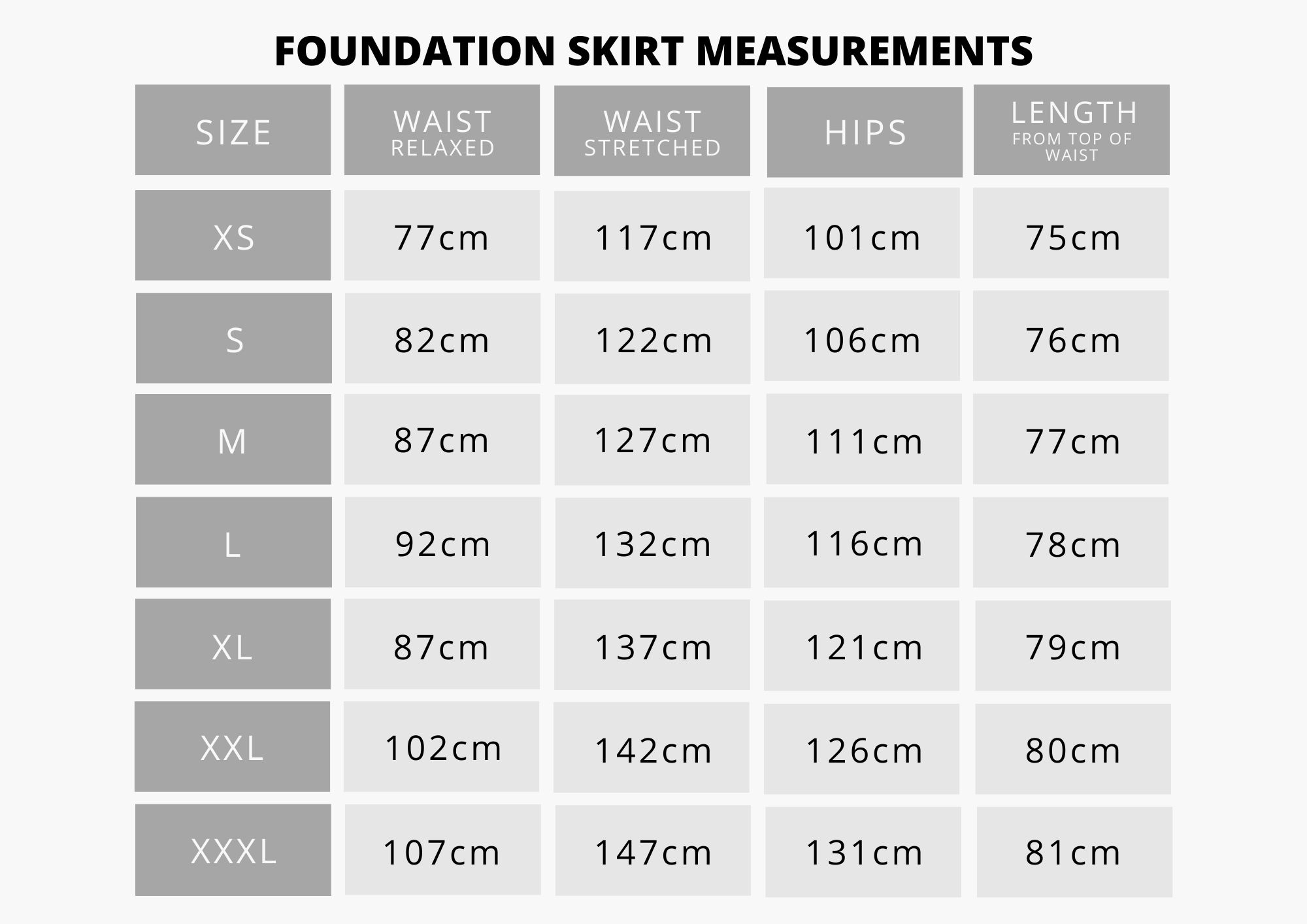 Foundation Skirt Black (FINAL SALE) – Kennedys Boutique